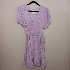 So Lavender Wrap Dress